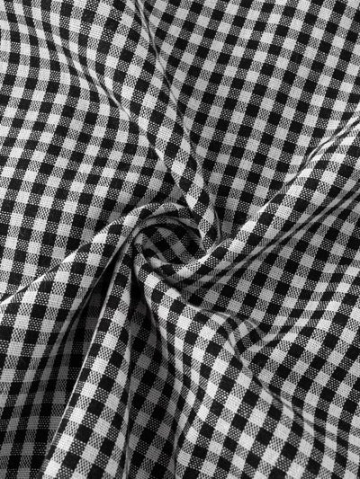 Gingham Print V Neck Vest Dress