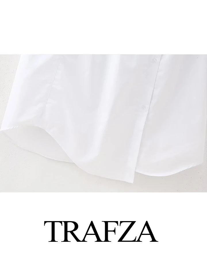 Black & White High Waist Zipper Long Skirt