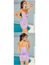 Lilac Lacing Pleated Cami Dress