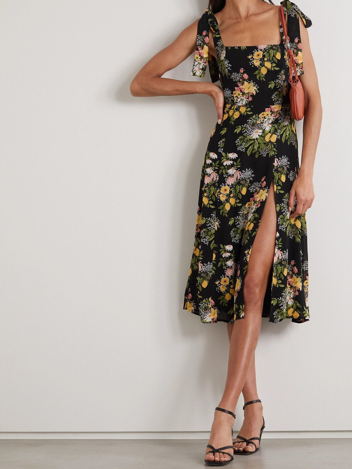 Floral Print Side Slit Long Dress | Street Style Store | SSS