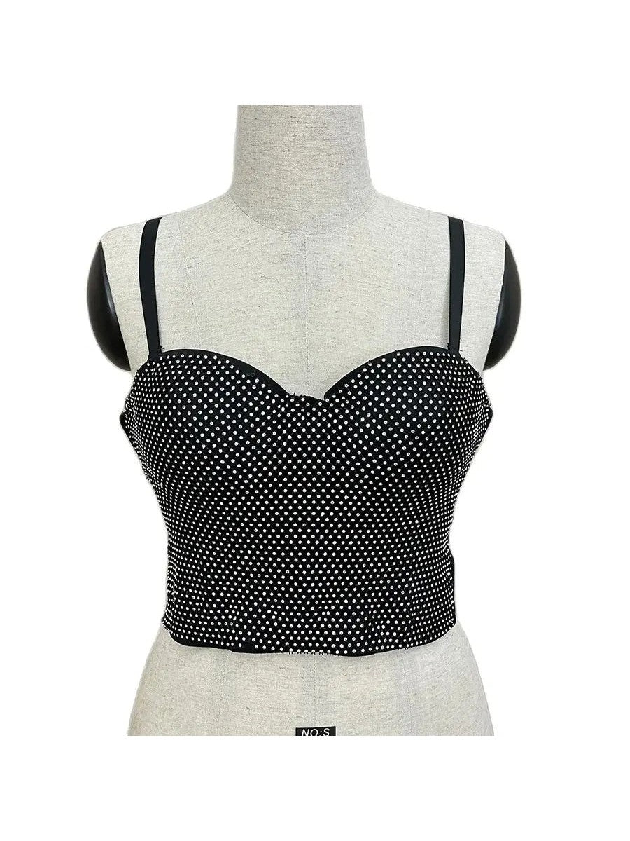 Metallic Rhinestone Bralette