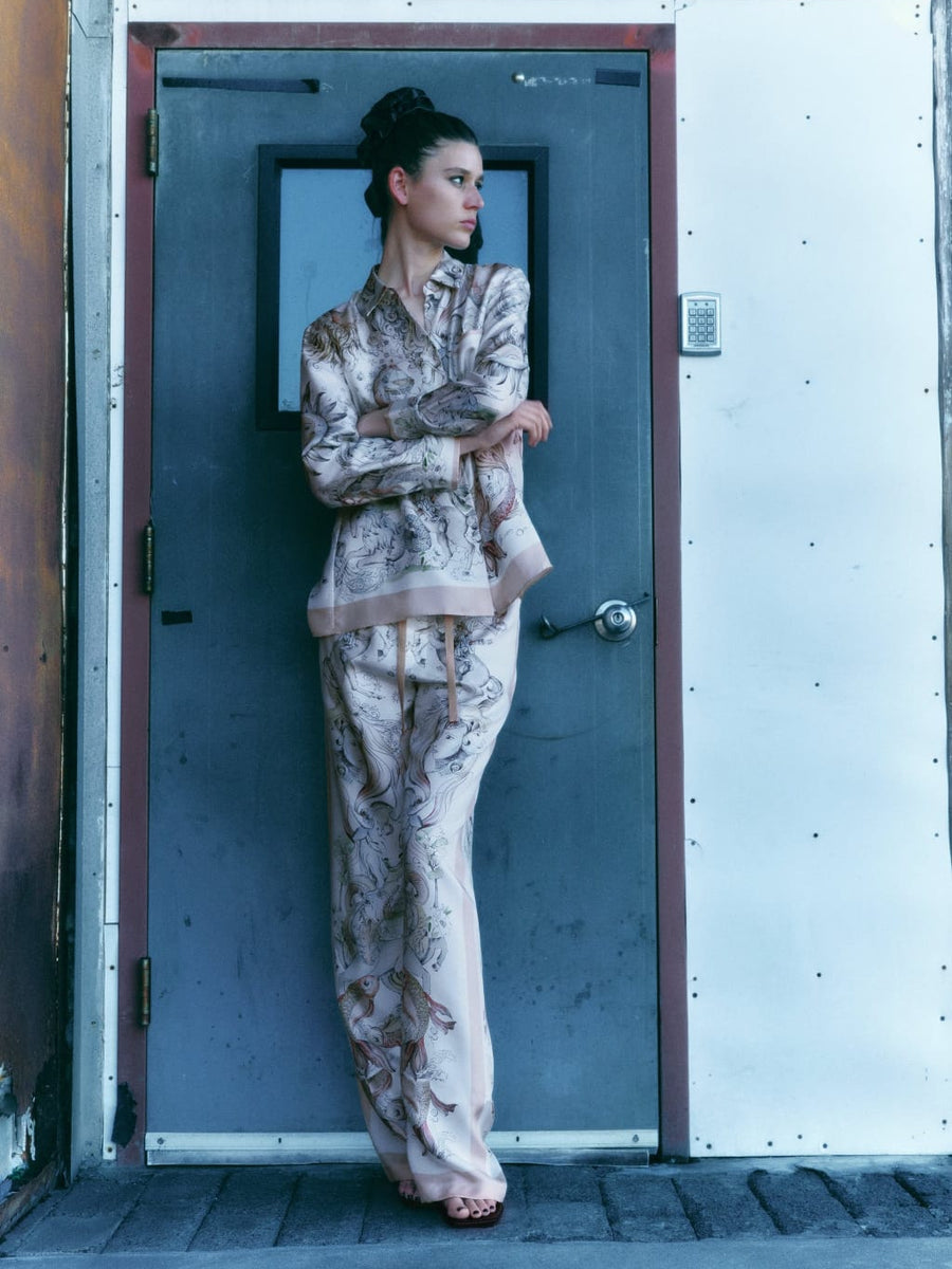 Floral Print Shirt & Pants Coord Set