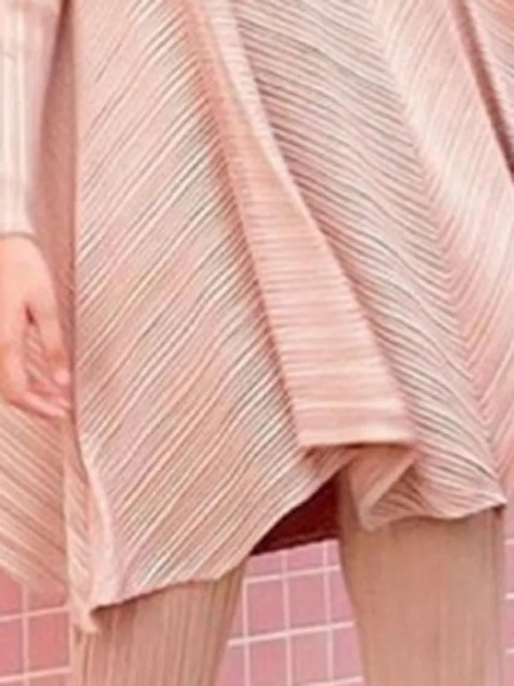 Turtle Neck Pleated Coord Set