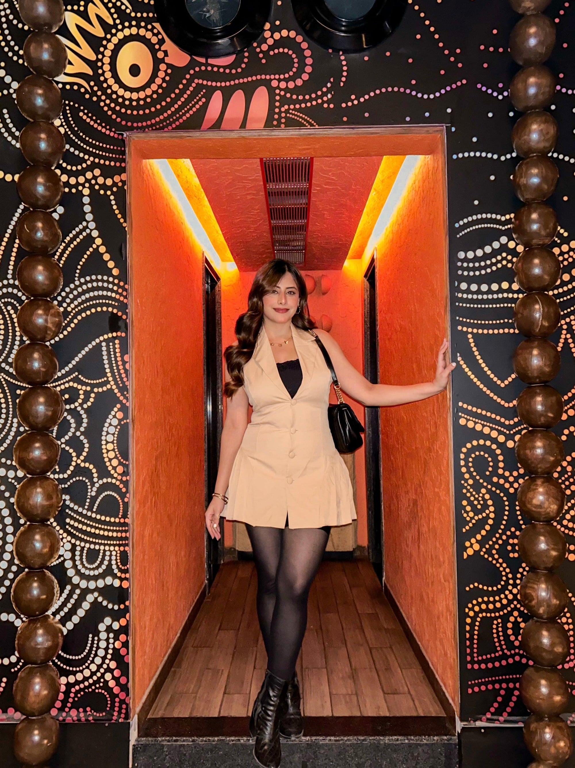 Halterneck Lapel Collar V Neck Backless Short Dress