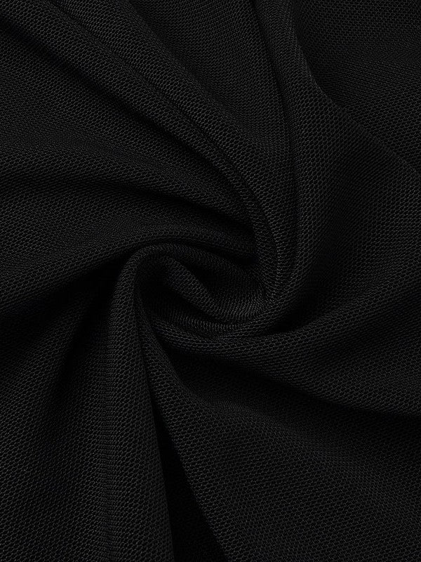 Deep Neck Corset Mesh Nightclub Dress