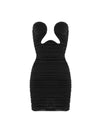 Deep Neck Corset Mesh Nightclub Dress