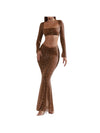 Rhinestone Top & Mermaid Skirt Coord Set
