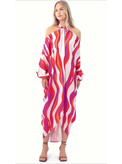 Halterneck Bikini Swimsuit Set With Cover up Dress