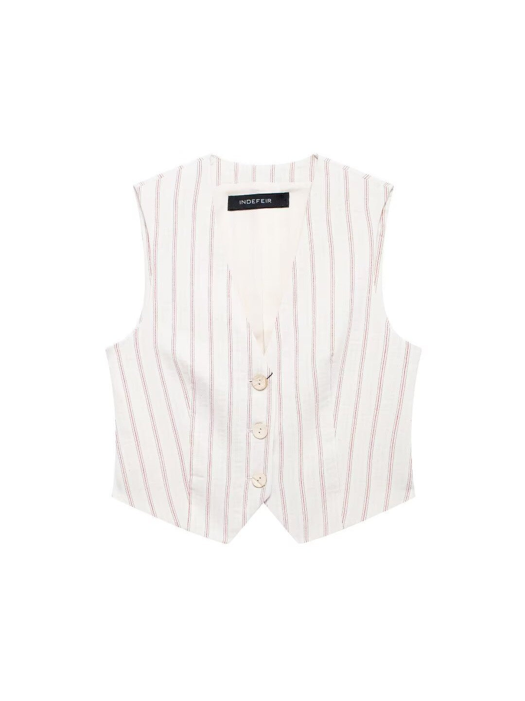 Striped Vest Waist Coat & Shorts With Belt Coord Set