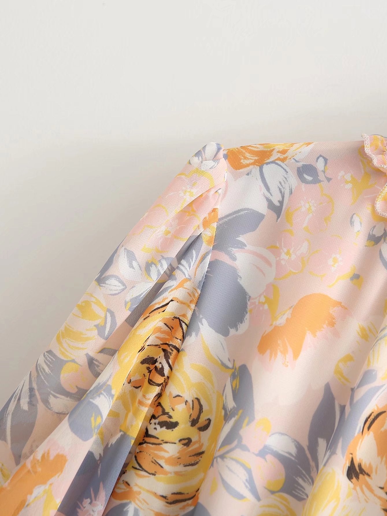 Asymmetric Floral Print Irregular Dress