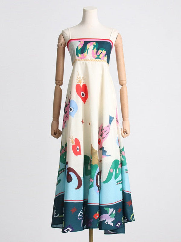 Graffiti Print Poster Holiday Beach Dress