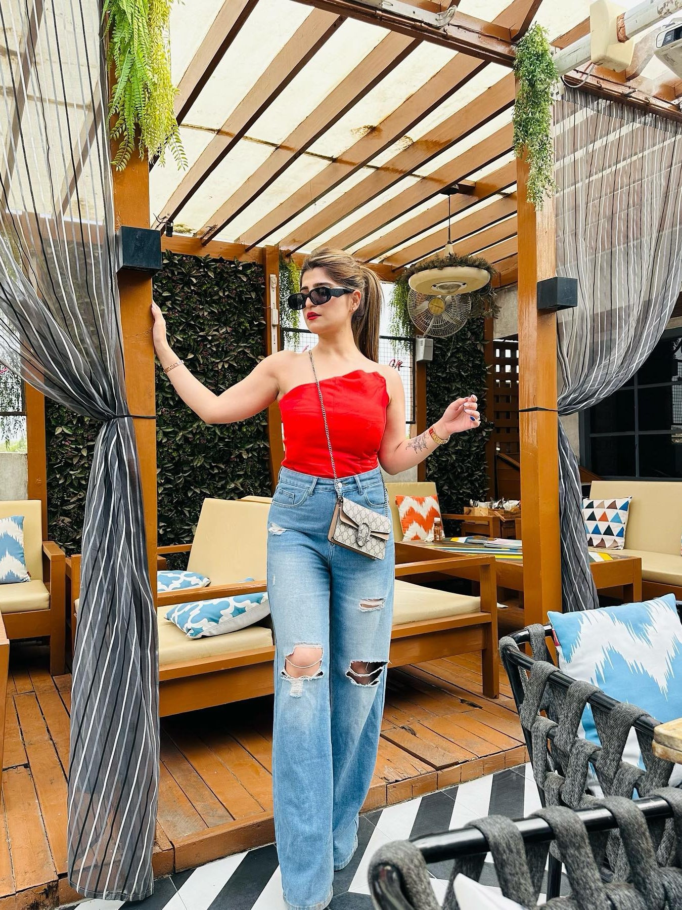 Asymmetric Bustier Top