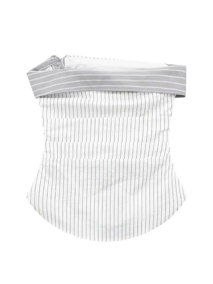 Asymmetric Striped Tube Top