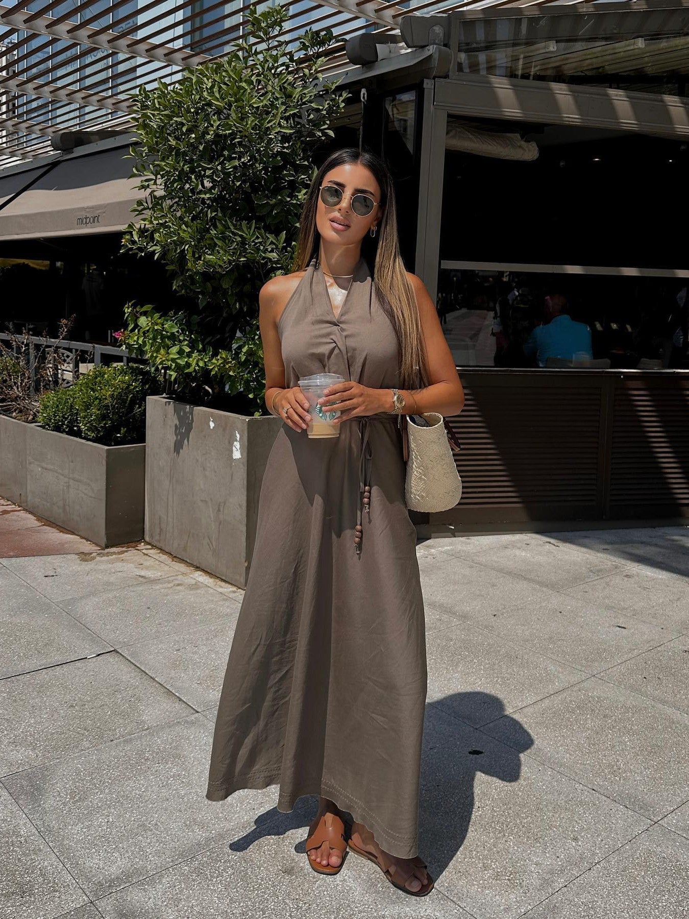 Serena Backless Halterneck Dress