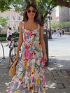 Floral Print Strap Flare Dress