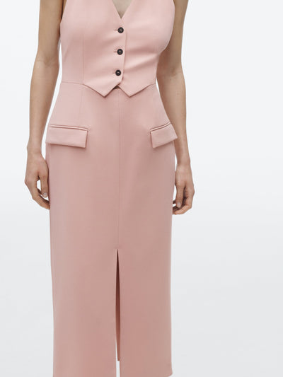 Waistcoat Style Midi Dress