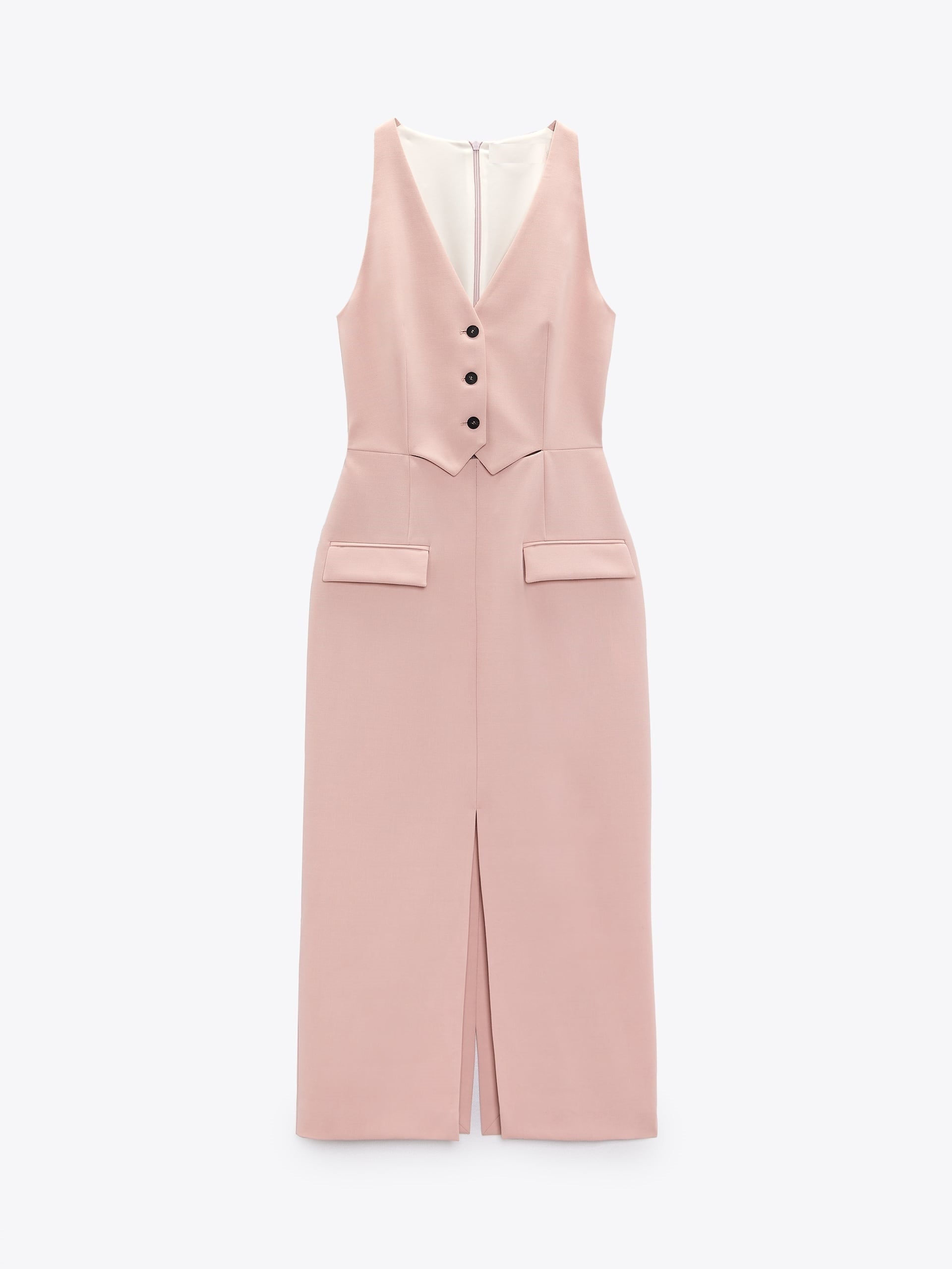 Waistcoat Style Midi Dress