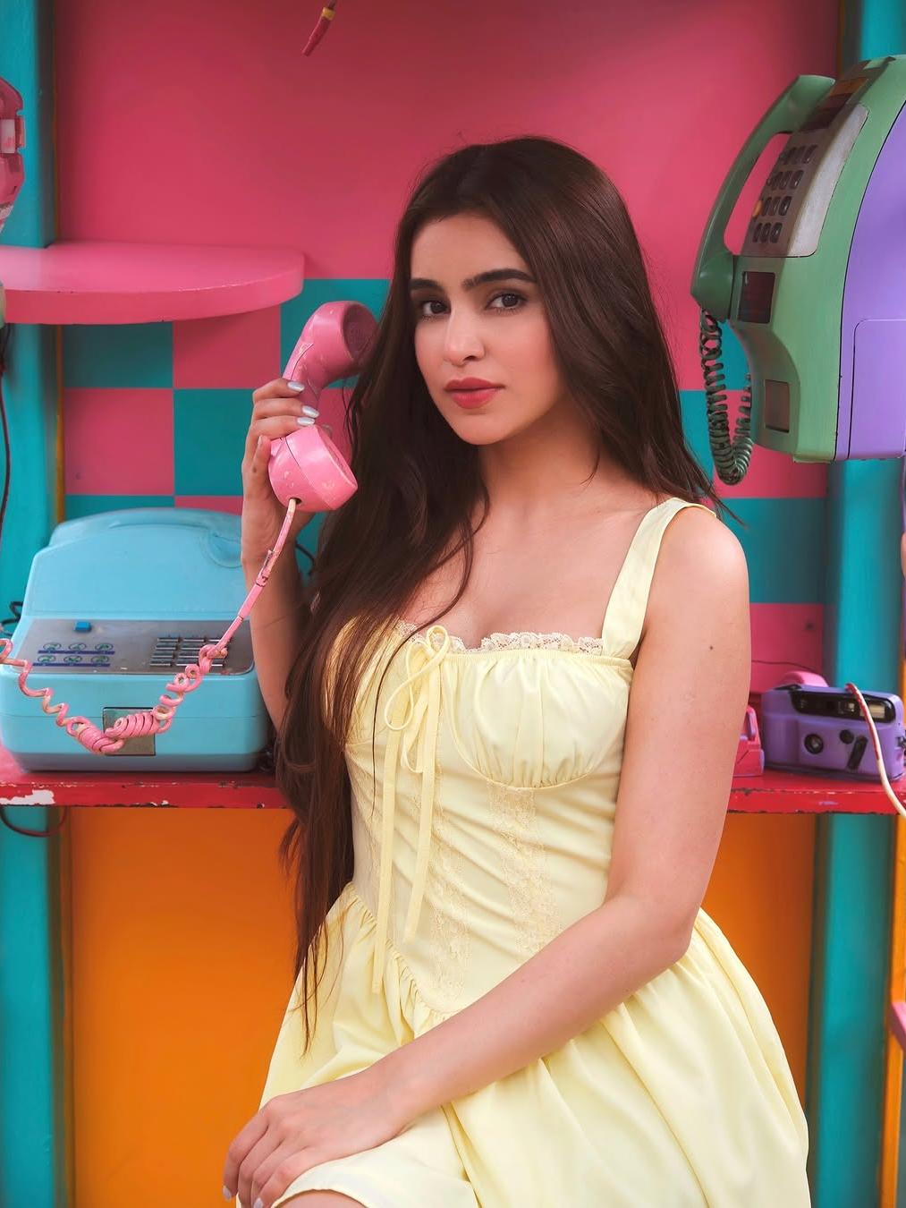 Spaghetti Strap Square Neck Flare Short Dress