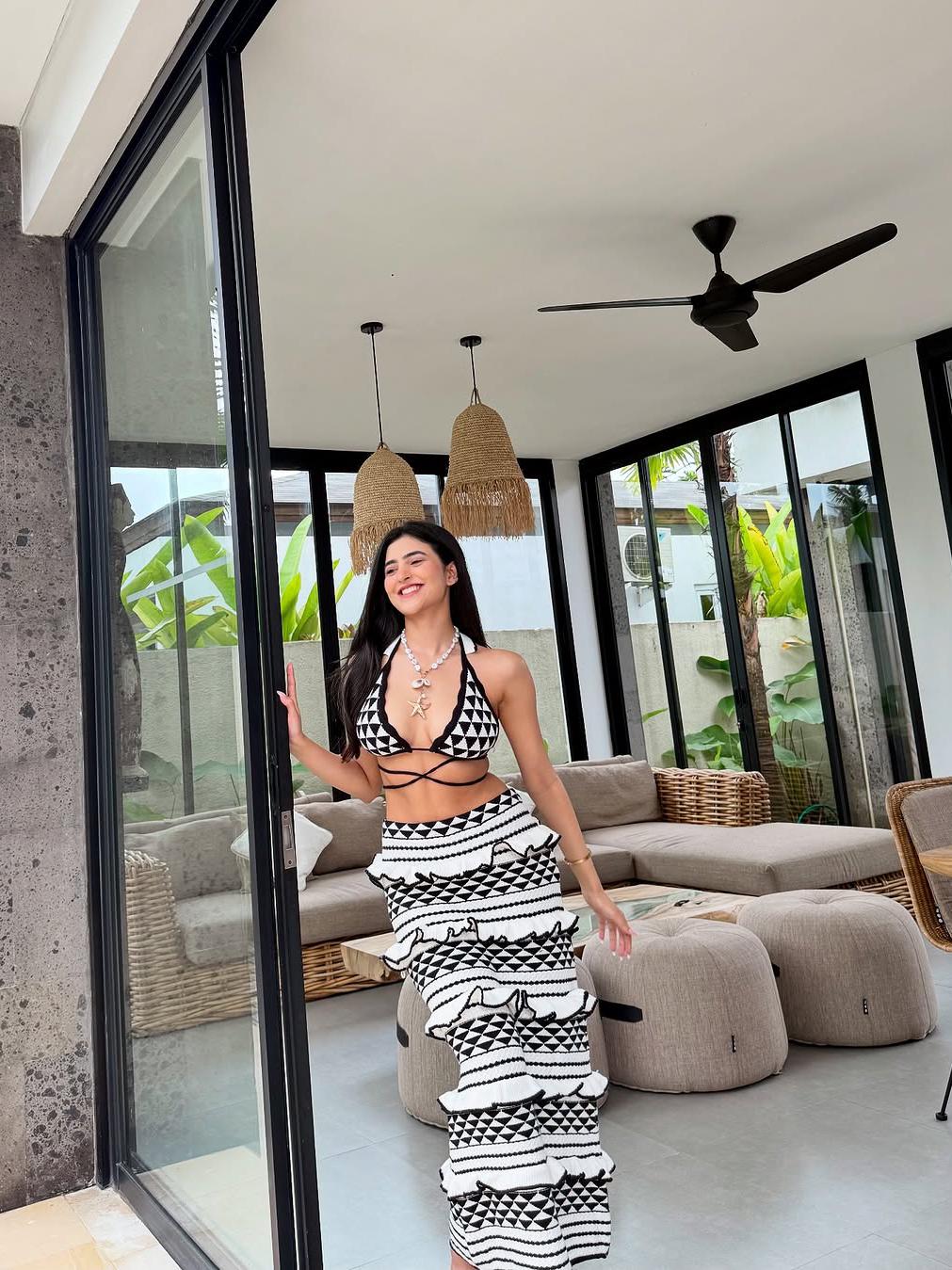 Kohsa Ruffle Bikini Top & Skirt Coord Set