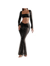 Rhinestone Top & Mermaid Skirt Coord Set