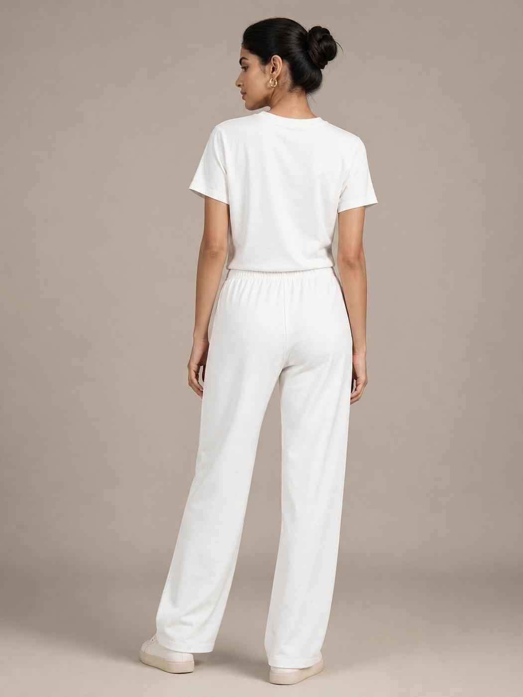 Rhinestone T-Shirt & Wide Leg Pants Co-ord Set