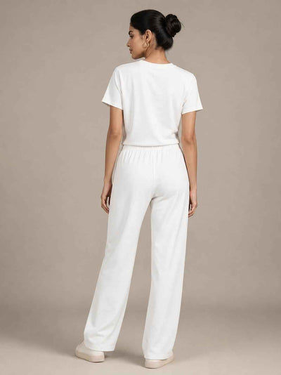 Rhinestone T-Shirt & Wide Leg Pants Co-ord Set