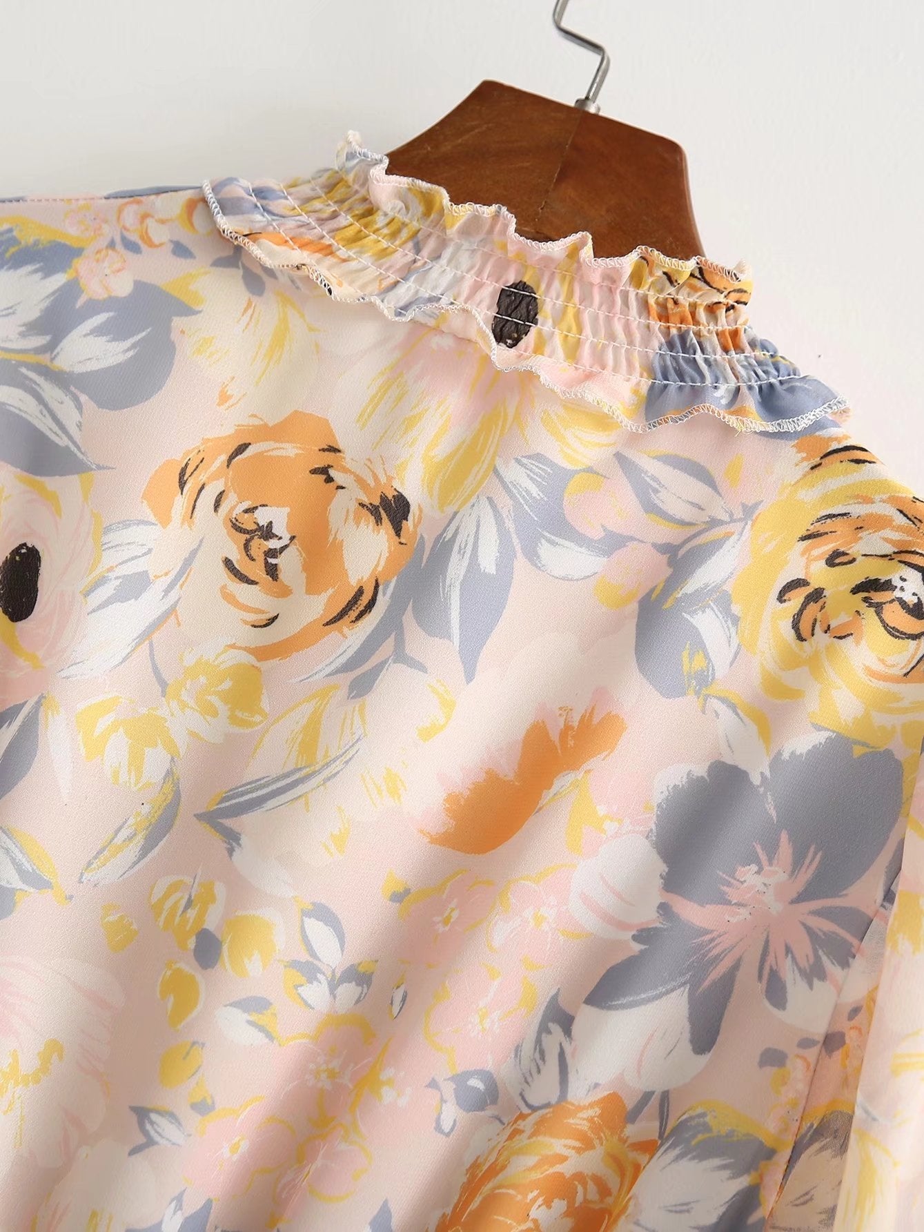 Asymmetric Floral Print Irregular Dress