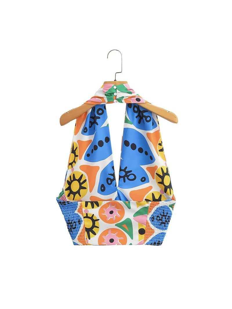 Halter neck Crop Top & Skirt Coord Set