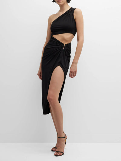Kylie Asymmetric One Shoulder Slit Dress