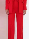 Red Blazer & Pants Coord Two Piece Set