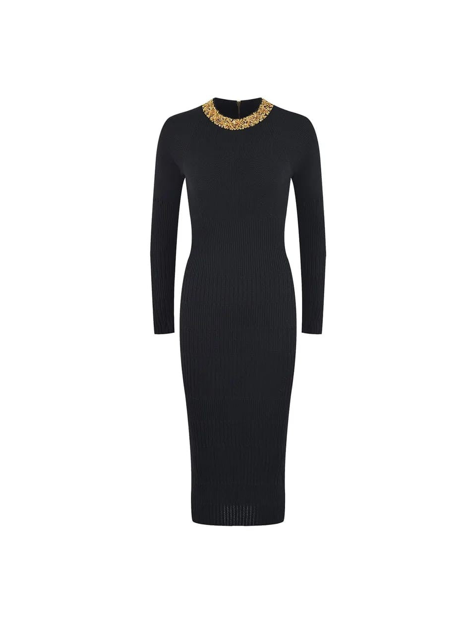 Print Golden Beaded Dress