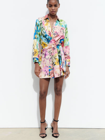 Floral Print Romper Jumpsuit