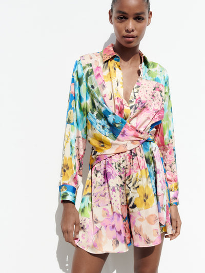 Floral Print Romper Jumpsuit