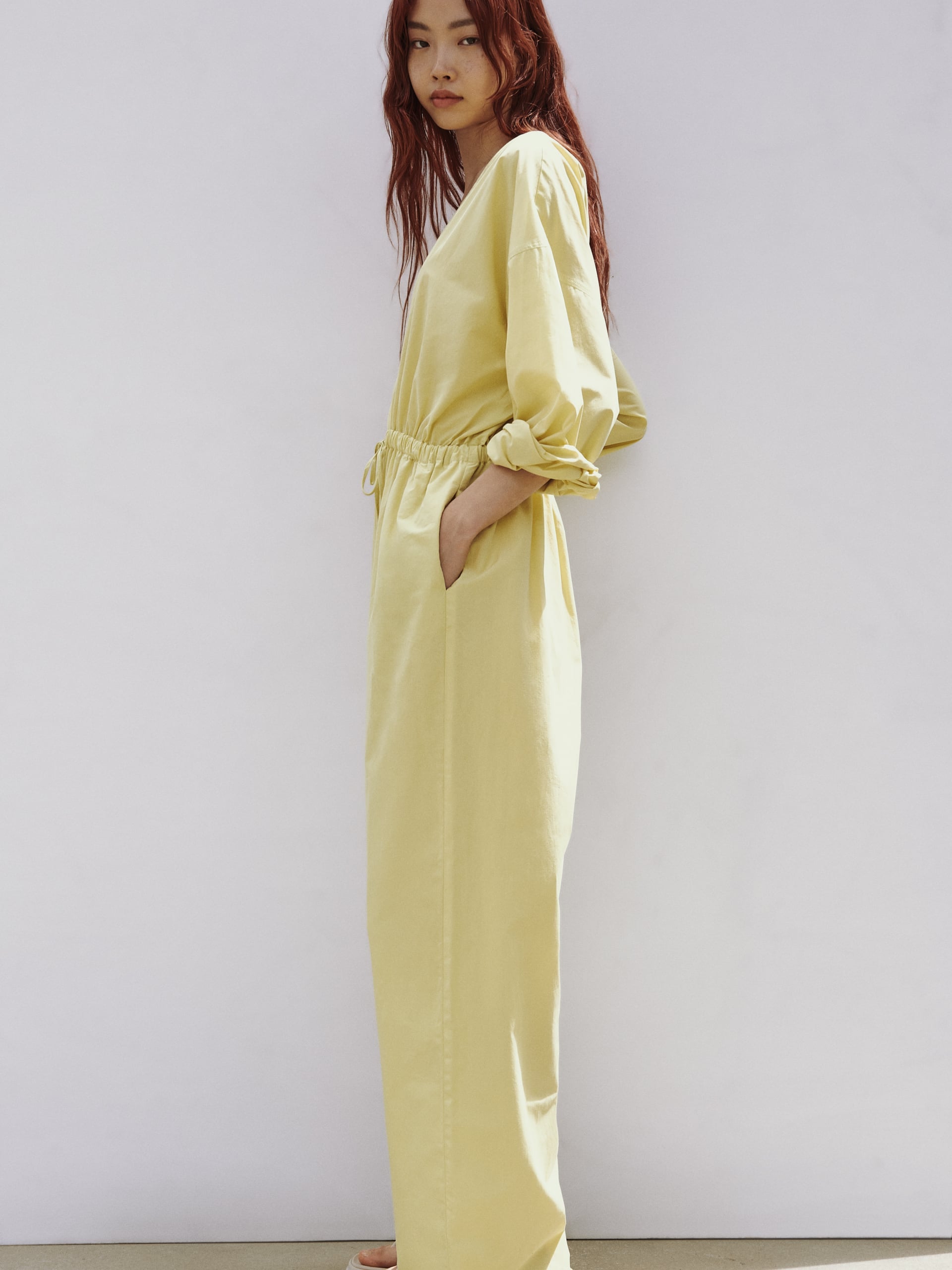 Lemon Green Loose Casual Jumpsuit