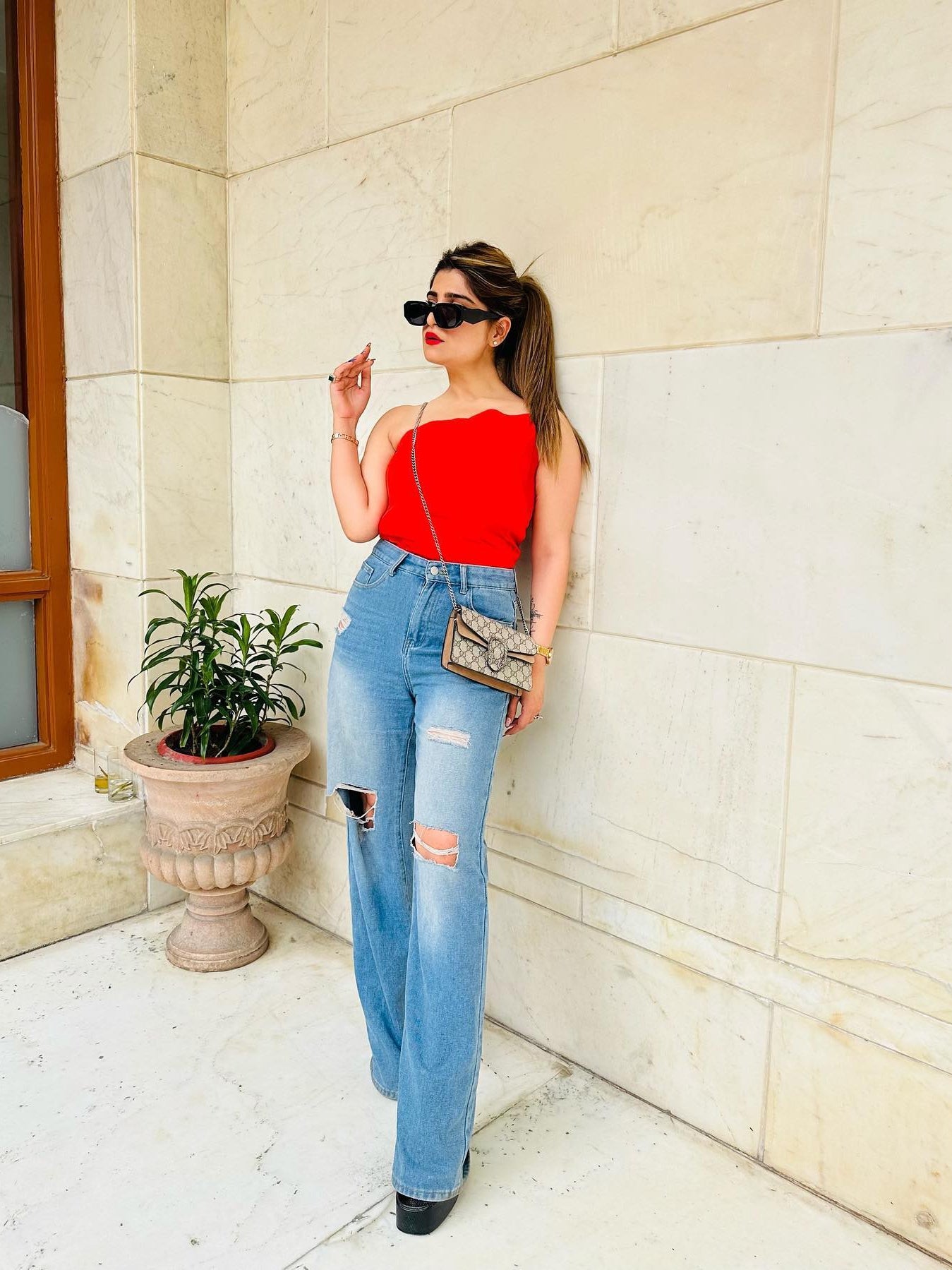 Asymmetric Bustier Top