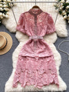 Irene Crochet Dress with Inner & Belt