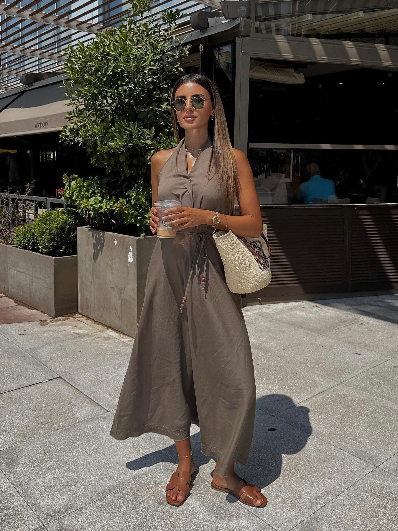 Serena Backless Halterneck Dress