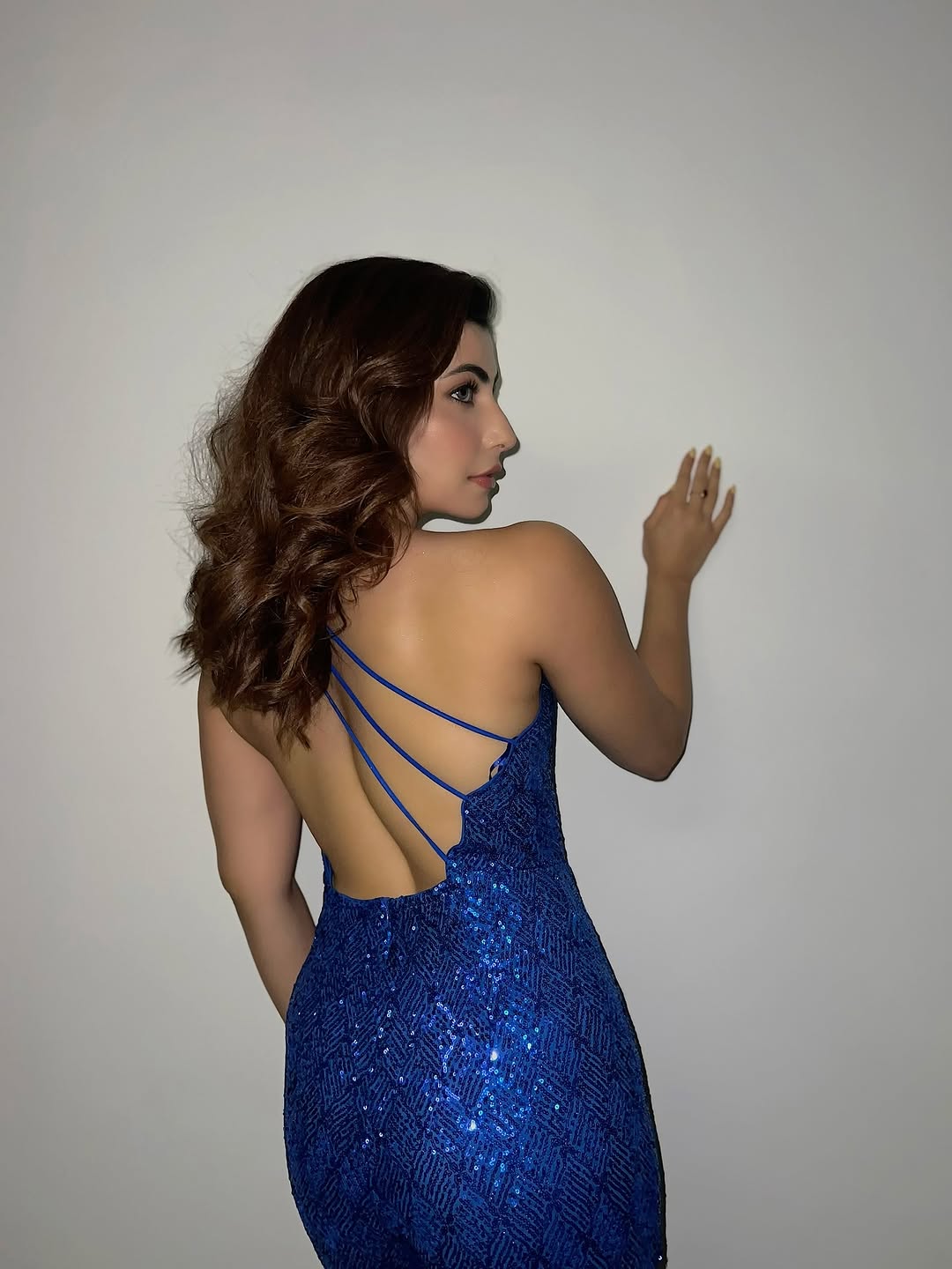 One Shoulder Sequins Backless Jumpsuit