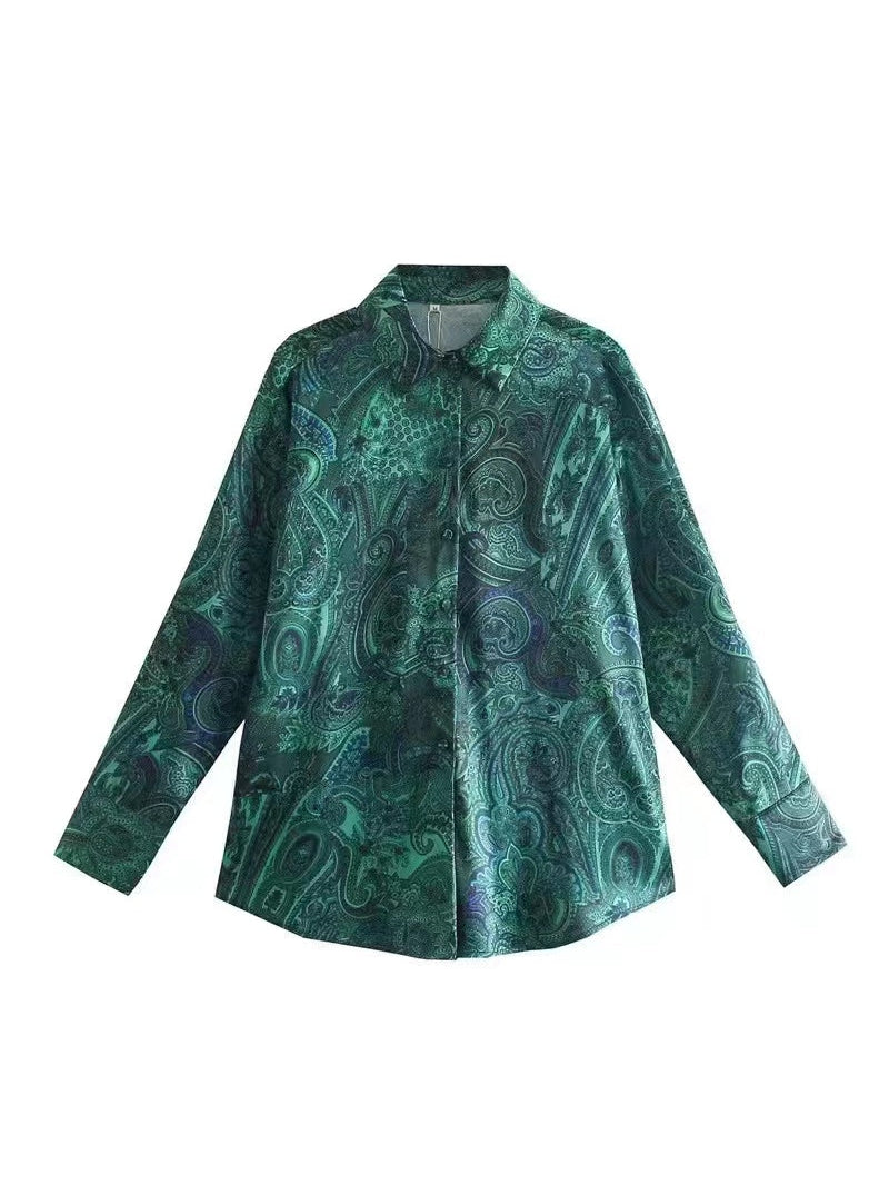 Floral Print Oversized Fit Shirt