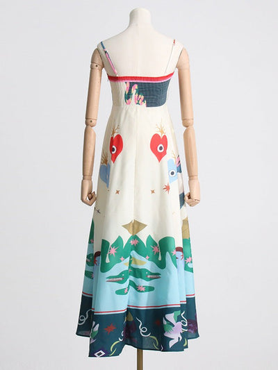 Graffiti Print Poster Holiday Beach Dress