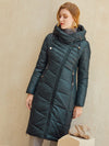 Long Puffer Jacket with Hoodie