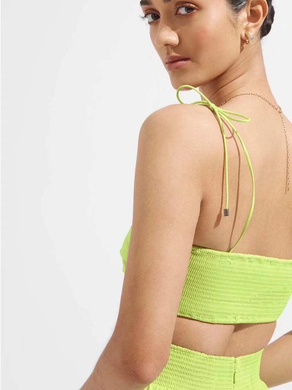 Boho Cami Tube Crop Top & High Waist Skirt Set