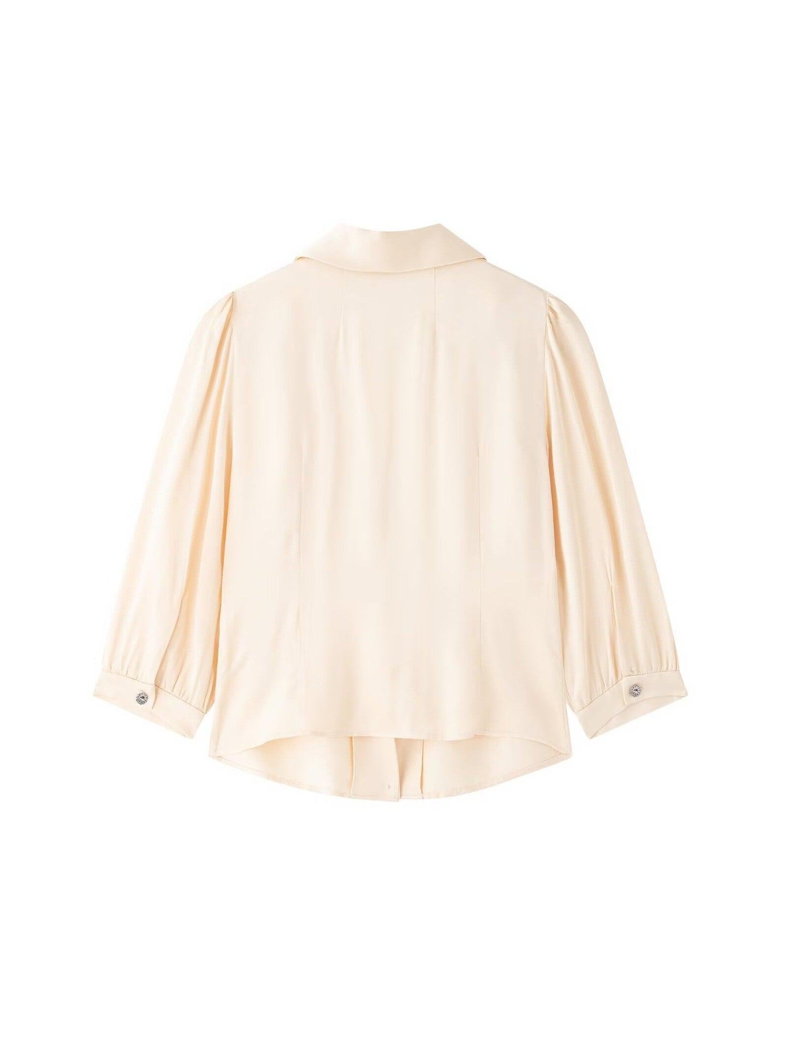 Rhinestone Button-up Shirt & Mermaid Skirt Coord Set