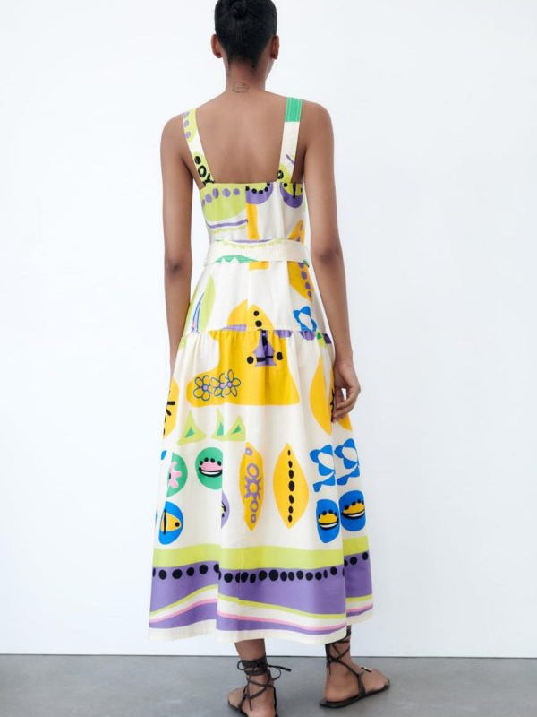 Printed Midi Dress