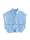 Cotton Crop Pockets Shirt Top