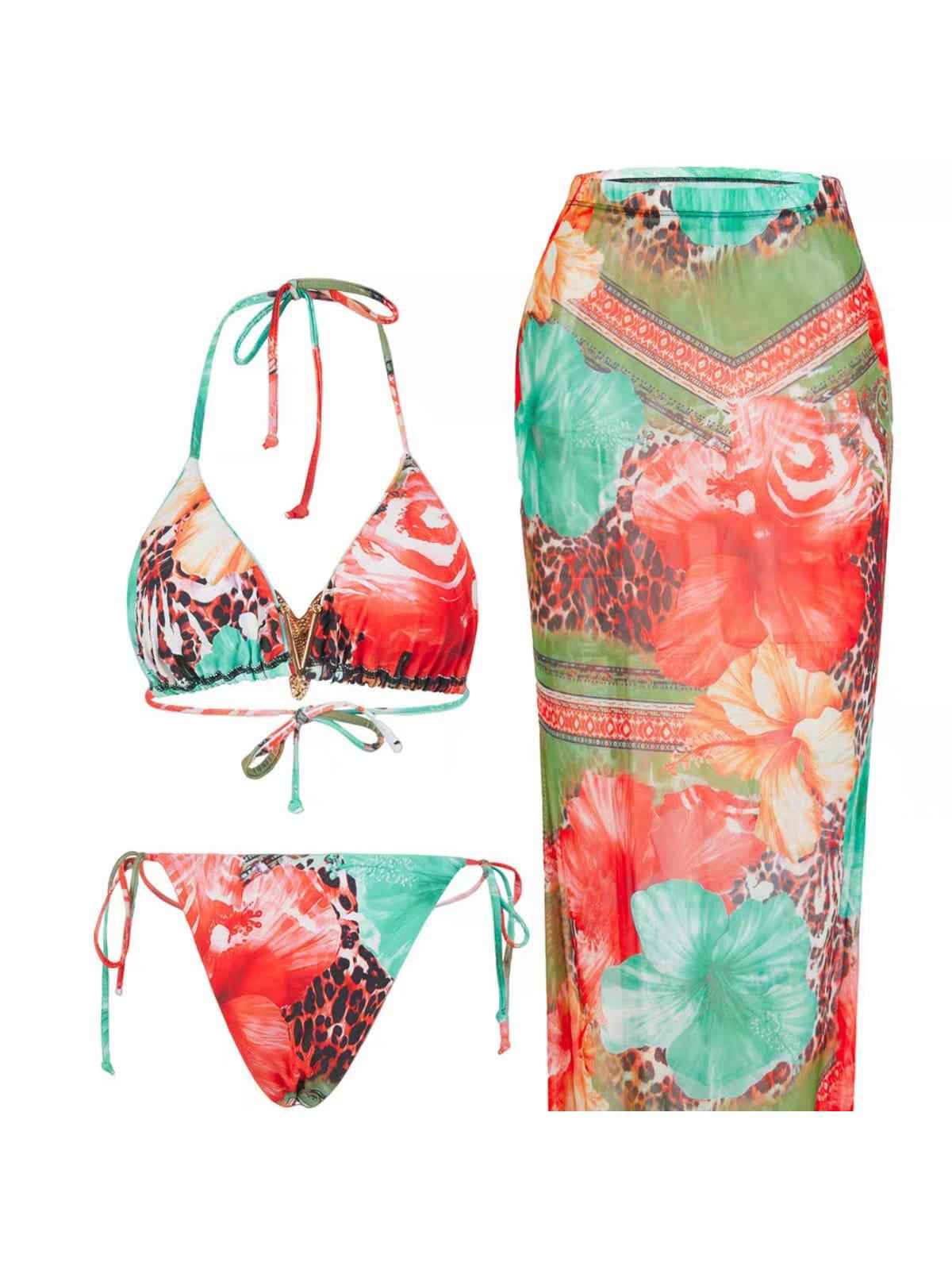 Tropical Wild Bloom Bikini Set