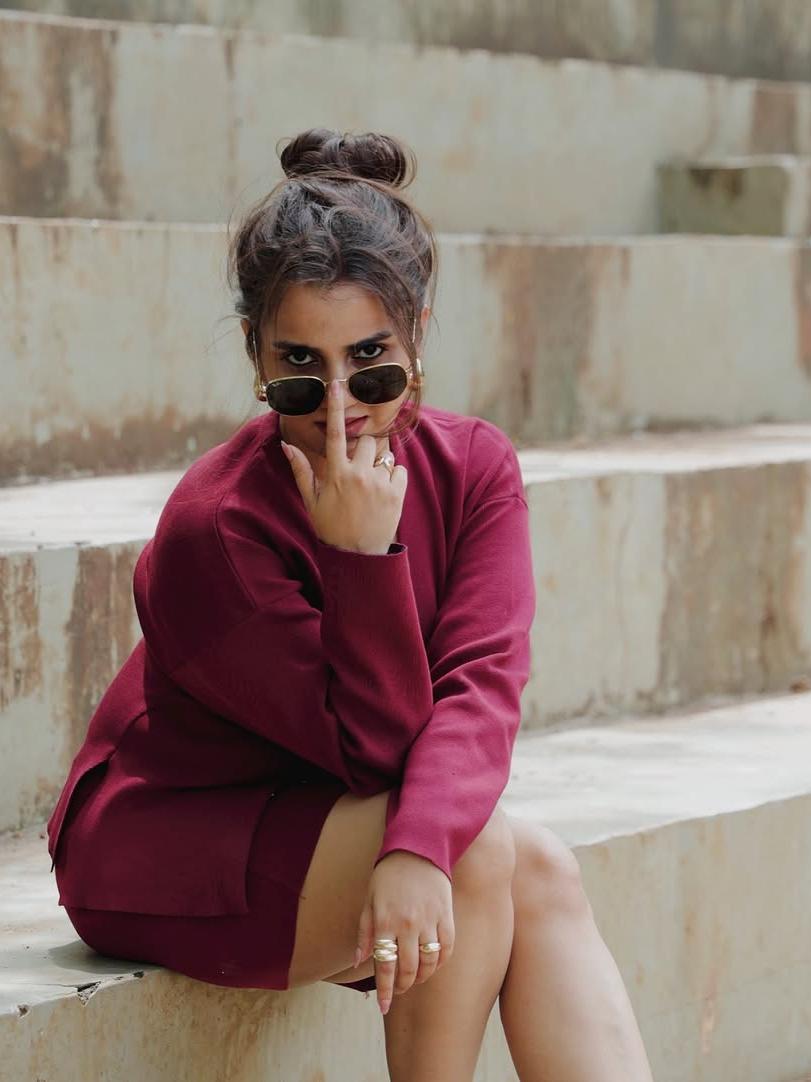 Knitted Vest Jacket & Short Skirt Coord Set