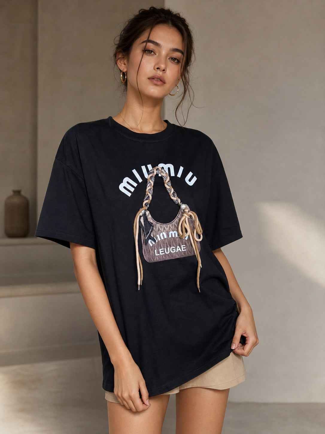 Lace-up Oversized T-Shirt