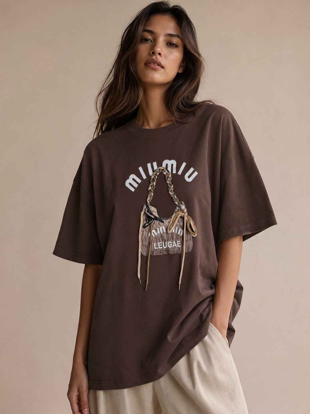 Lace-up Oversized T-Shirt