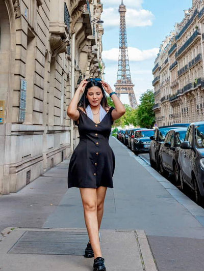 Backless Halterneck Button up Short Dress